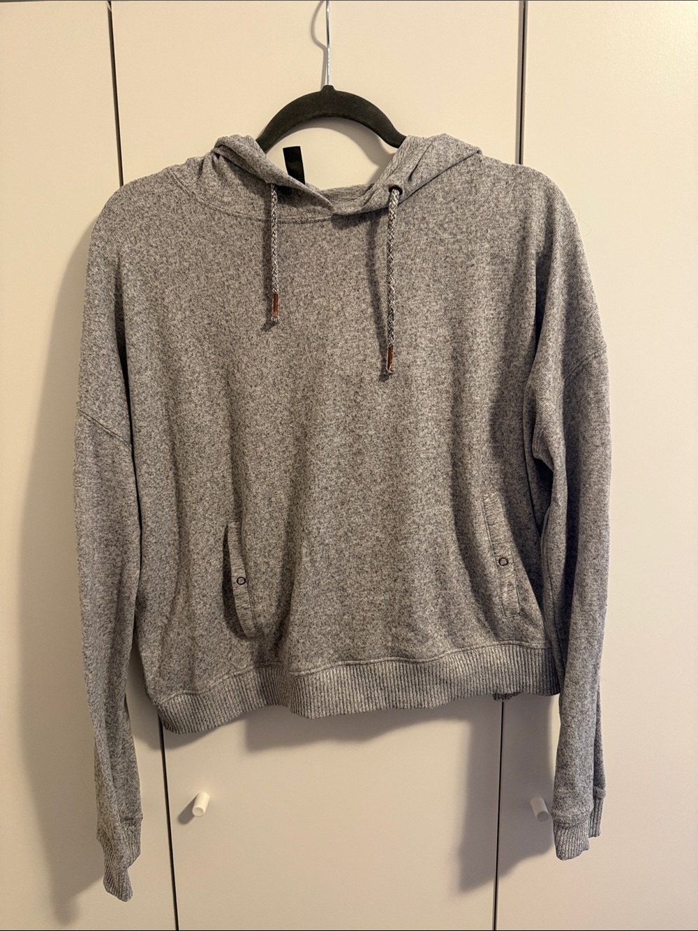 Cotton on Gray Hooded Pullover Sweater criss cross back